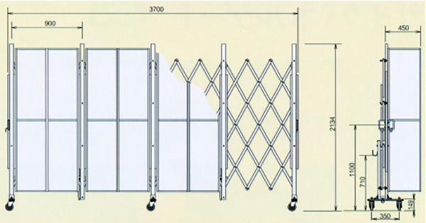 最安値挑戦 安全鋼板 土木仮設材 Sign-usキャスターゲート Yタイプ 片開き 高さ1.2m×幅6.6m